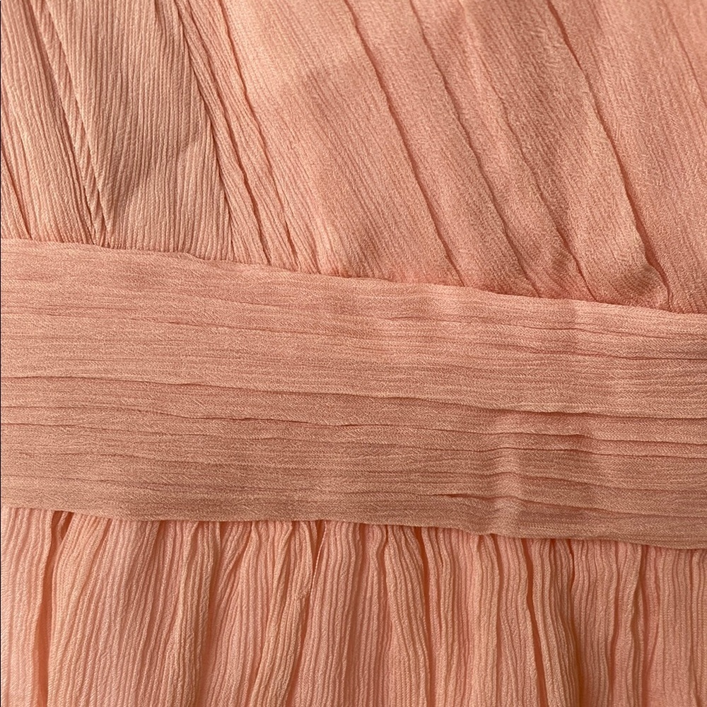 J. Crew Pink Asymmetrical Ruched Tiered Dress - Picture 9 of 14